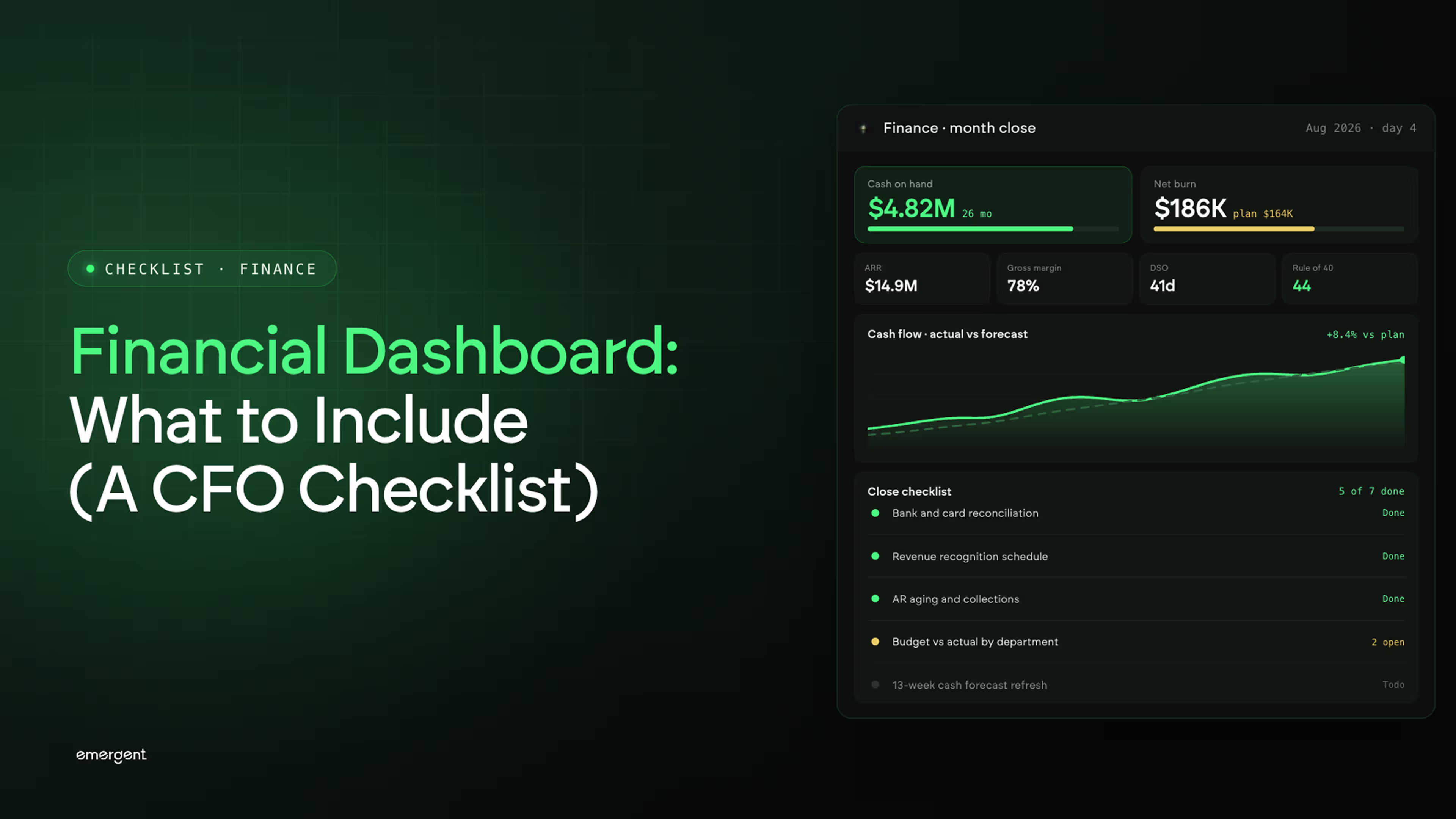 Financial Dashboard: What to Include (A CFO Checklist)