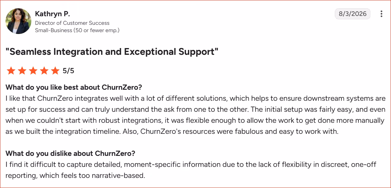 churnzero review by kathryn