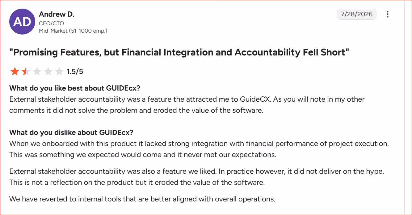 guidecx review by andrew