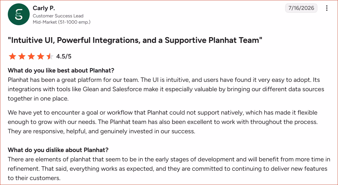 planhat review by carly