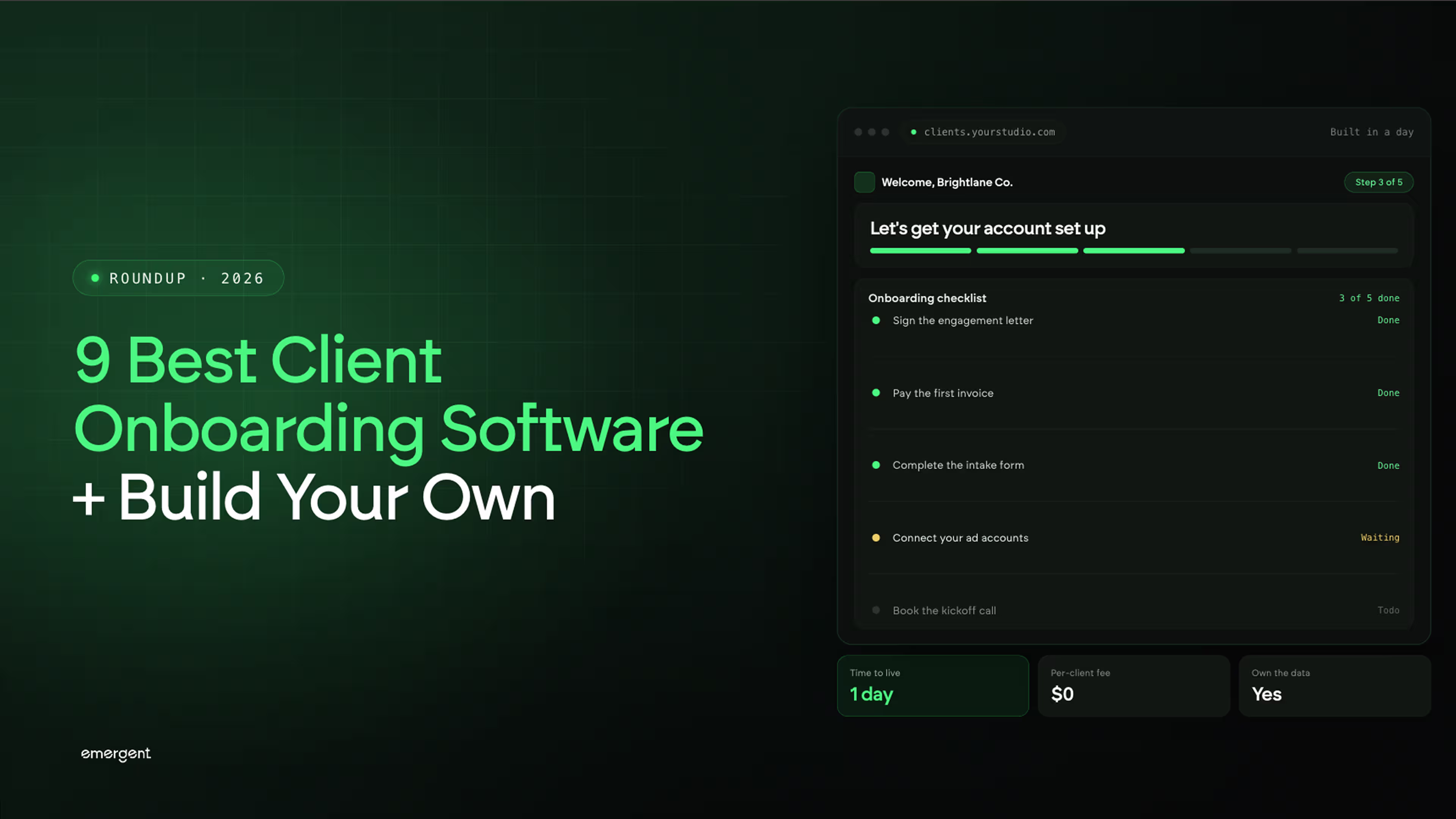 We recommend our post on the Emergent MCP Connector if you'd rather kick off the build from a chat tool you already have open.