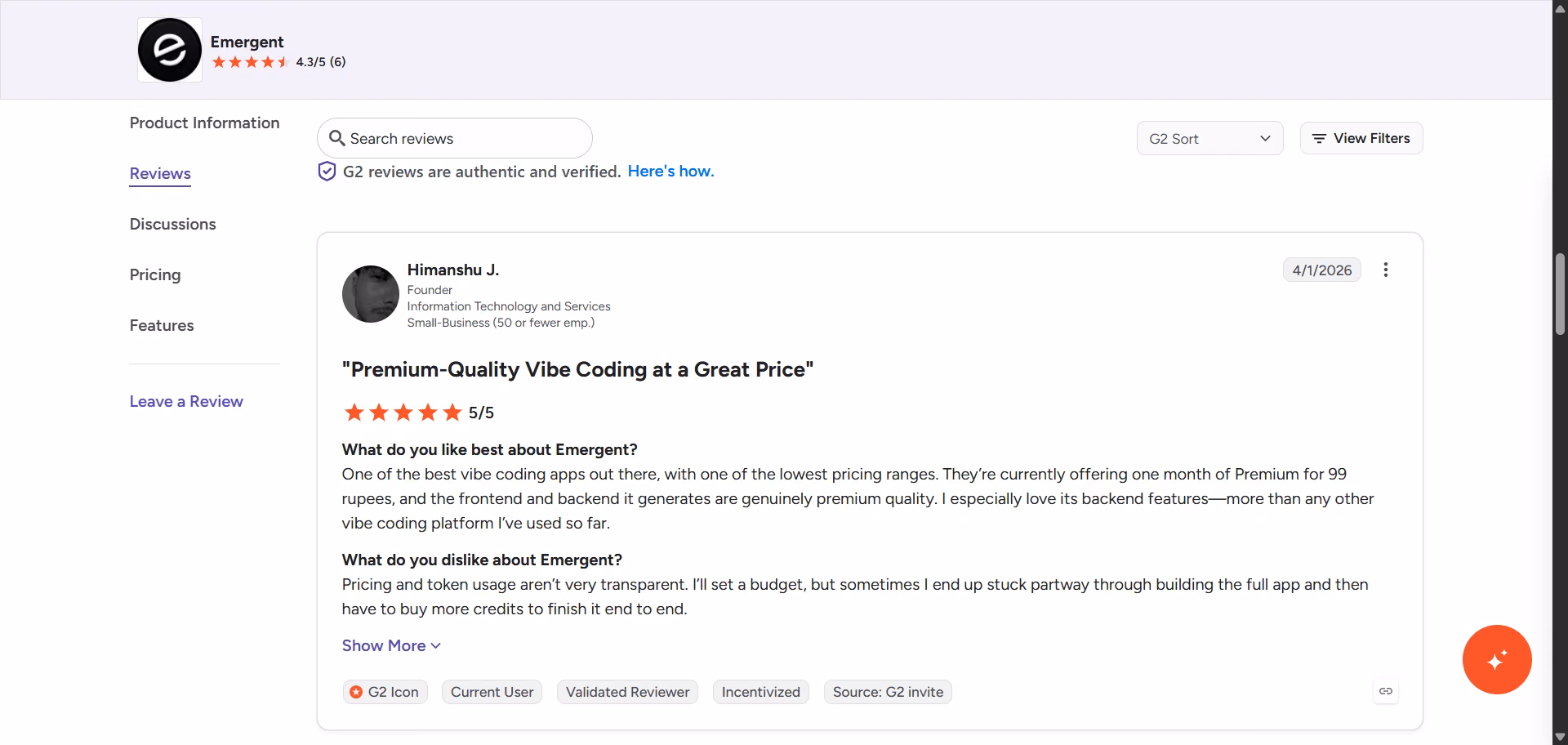 emergent review by himanshu