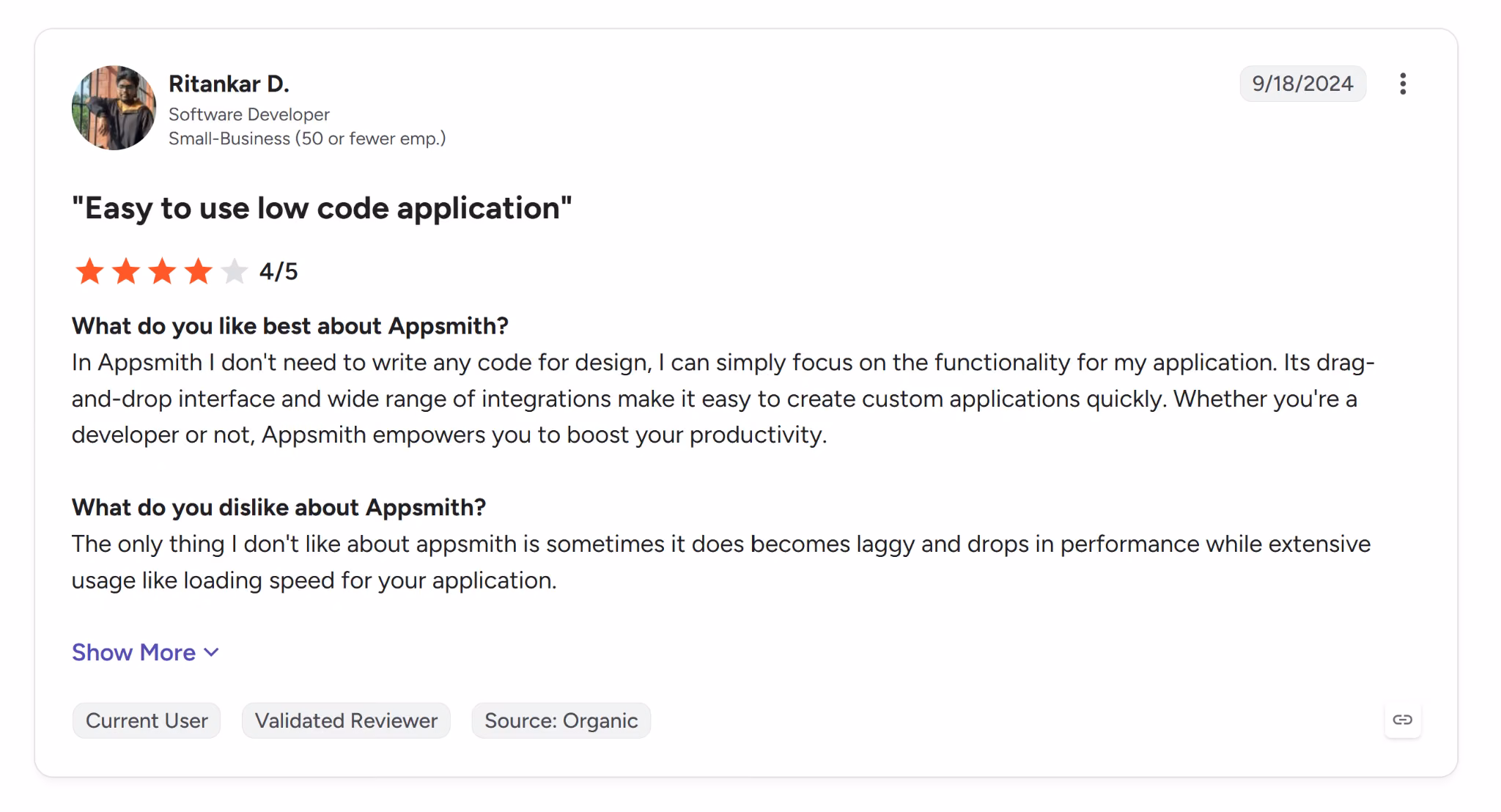 appsmith g2 review