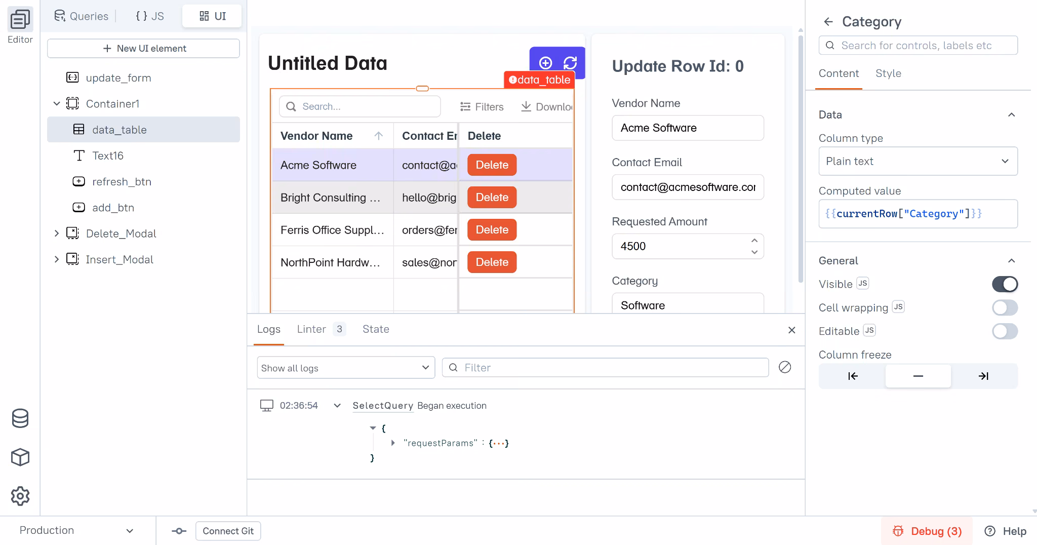 appsmith low code app builder
