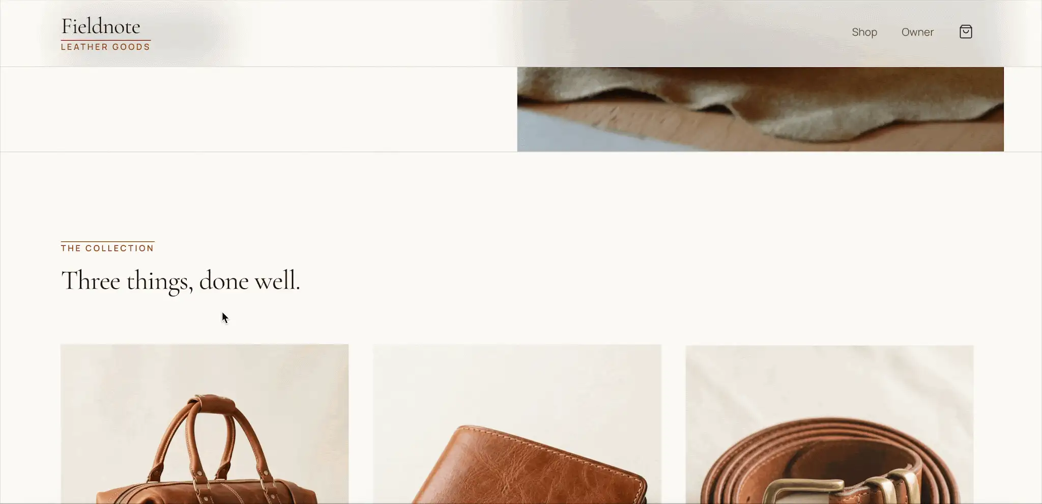 fieldnote leather ecommerce stores i built and tested on emergent