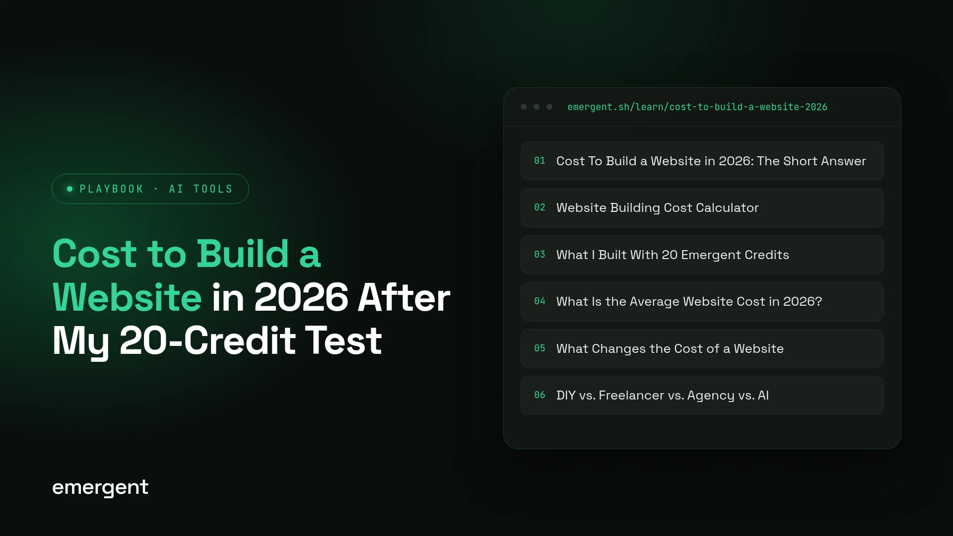 Cost to Build a Website in 2026 After My 20-Credit Test
