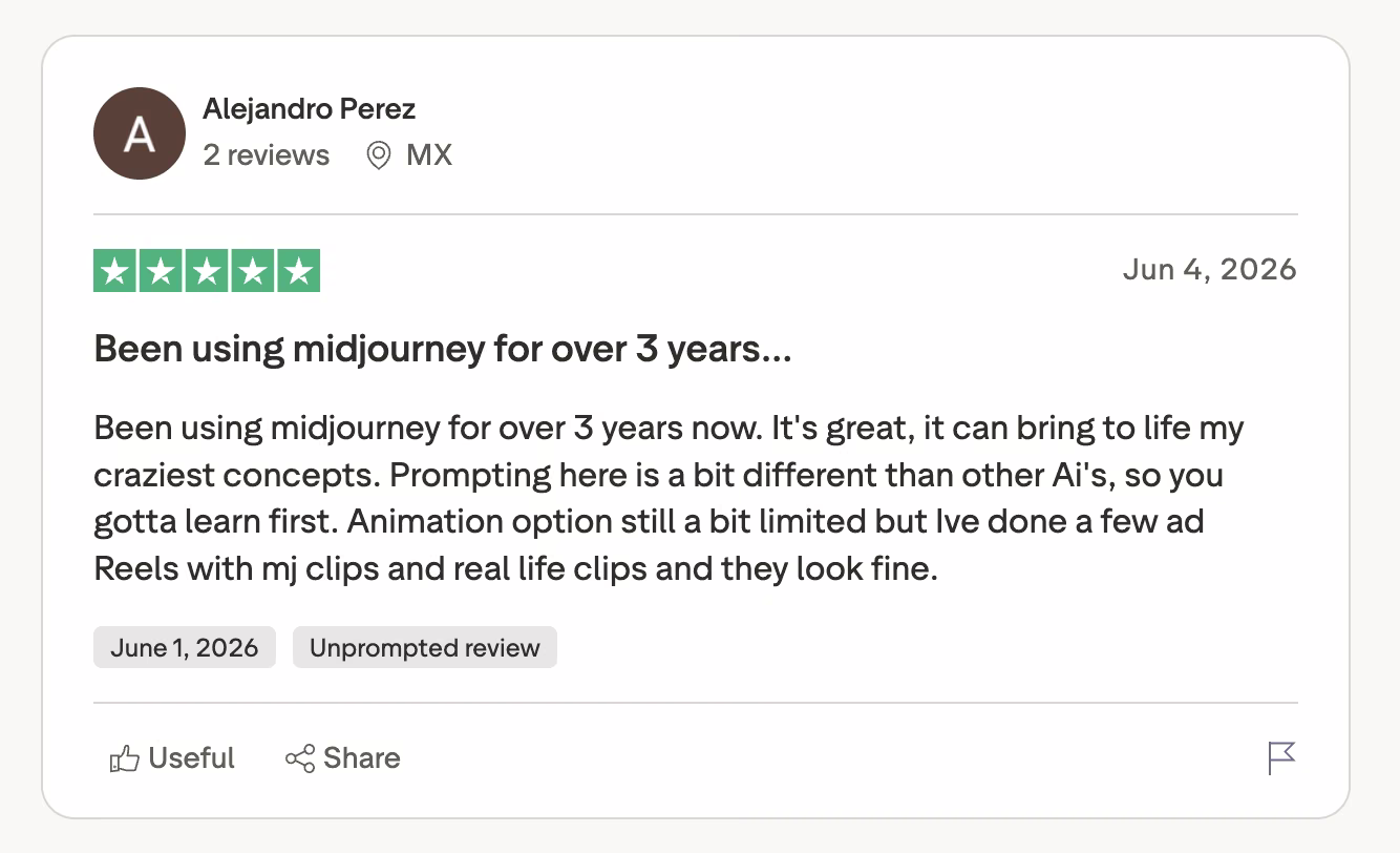 midjourney trustpilot review