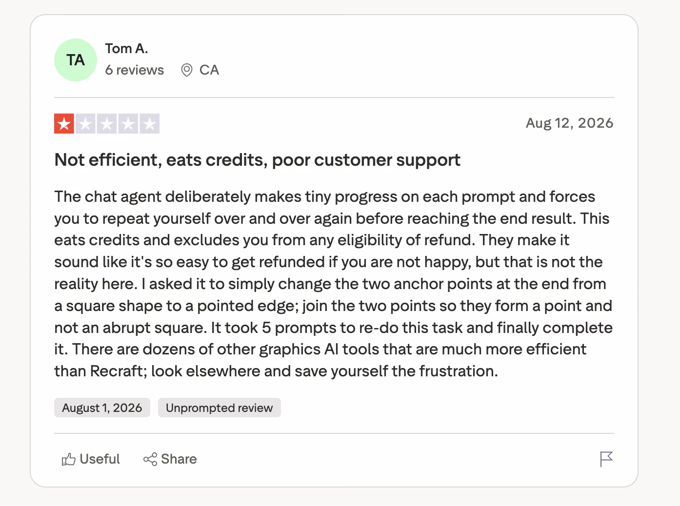 recraft trustpilot review