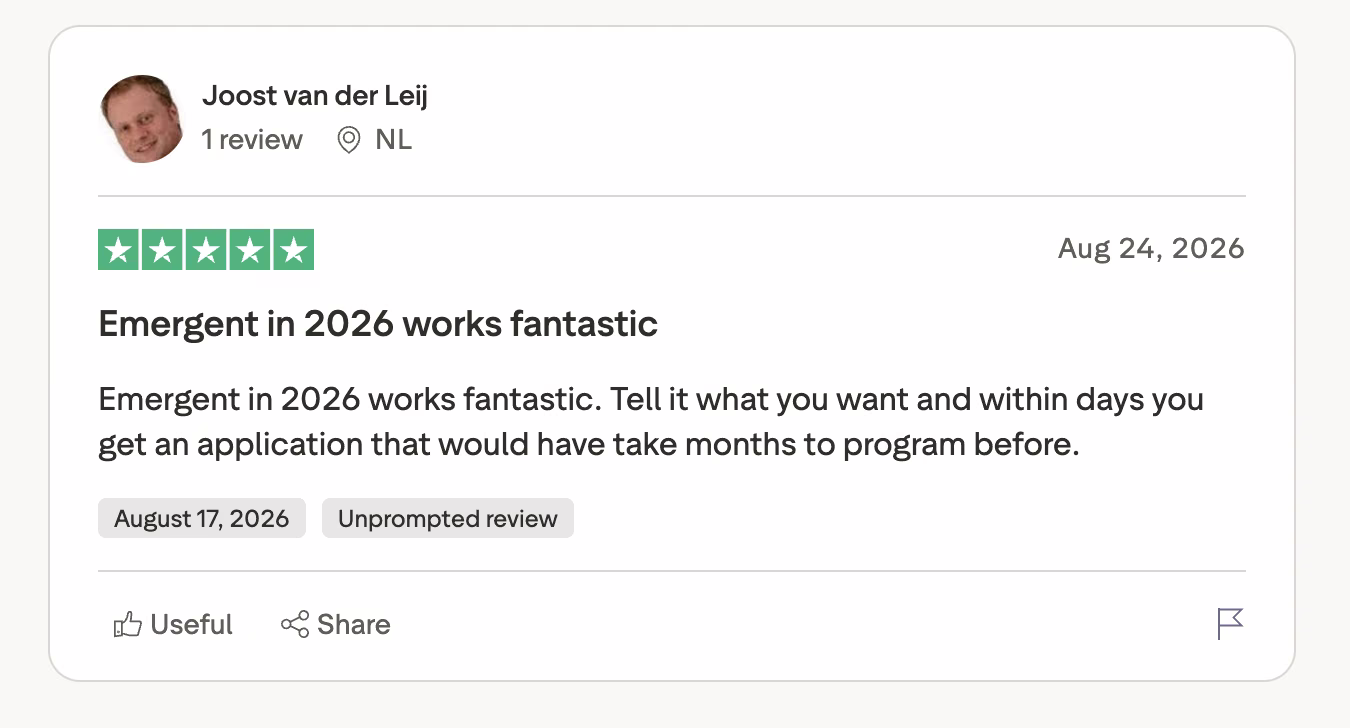 emergent trustpilot review
