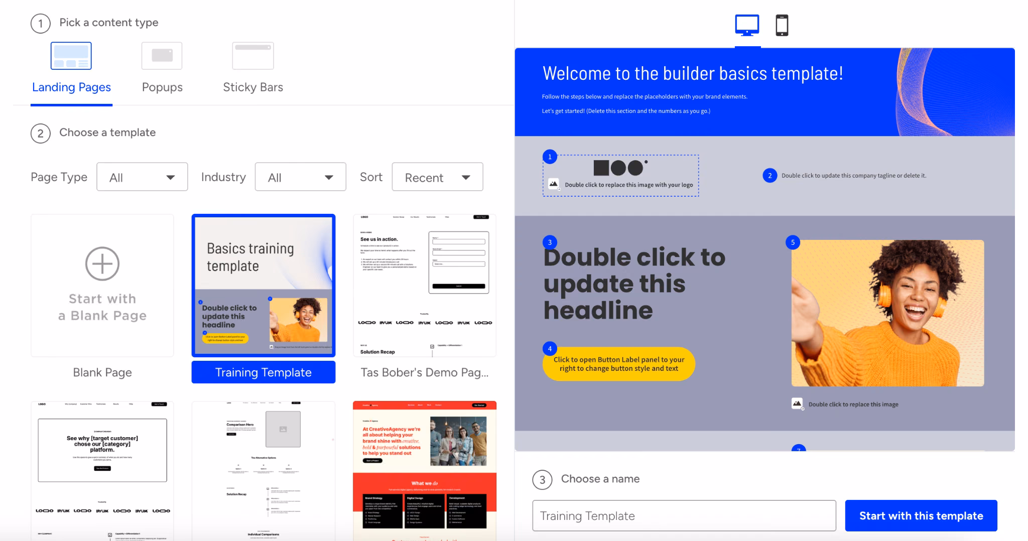 unbounce if you want more built in conversion tooling than landingis editor gives you