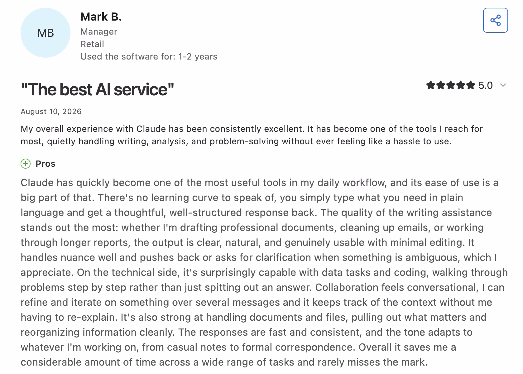 claude capterra review