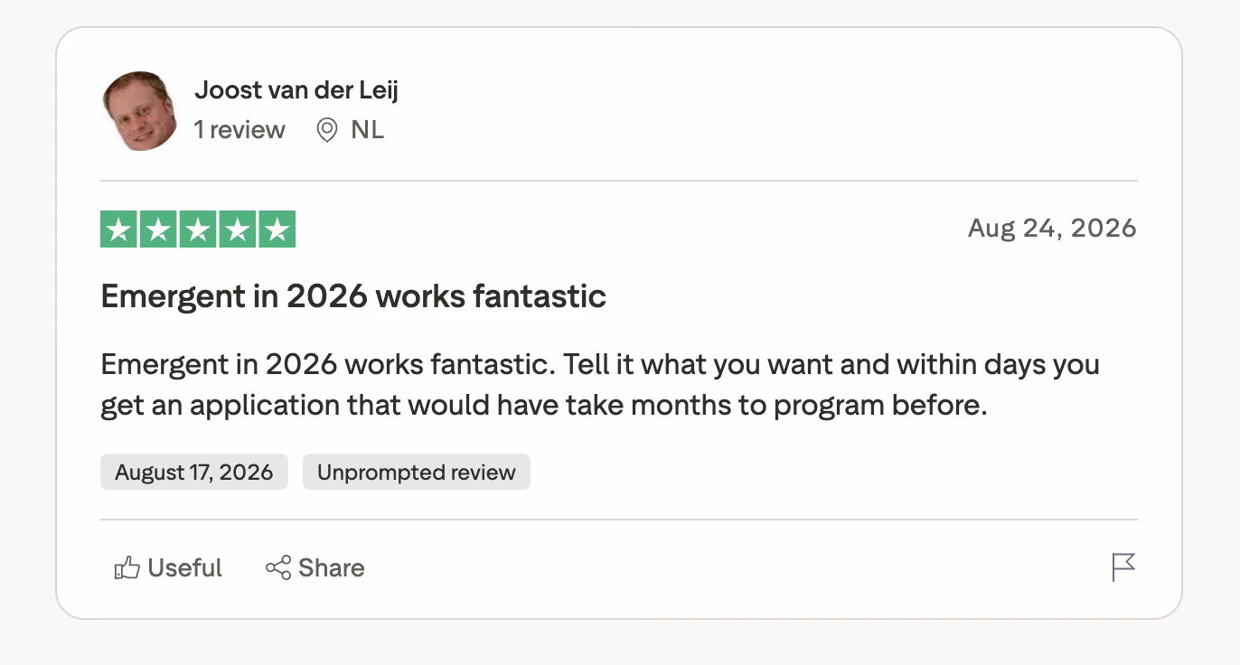emergent trustpilot review