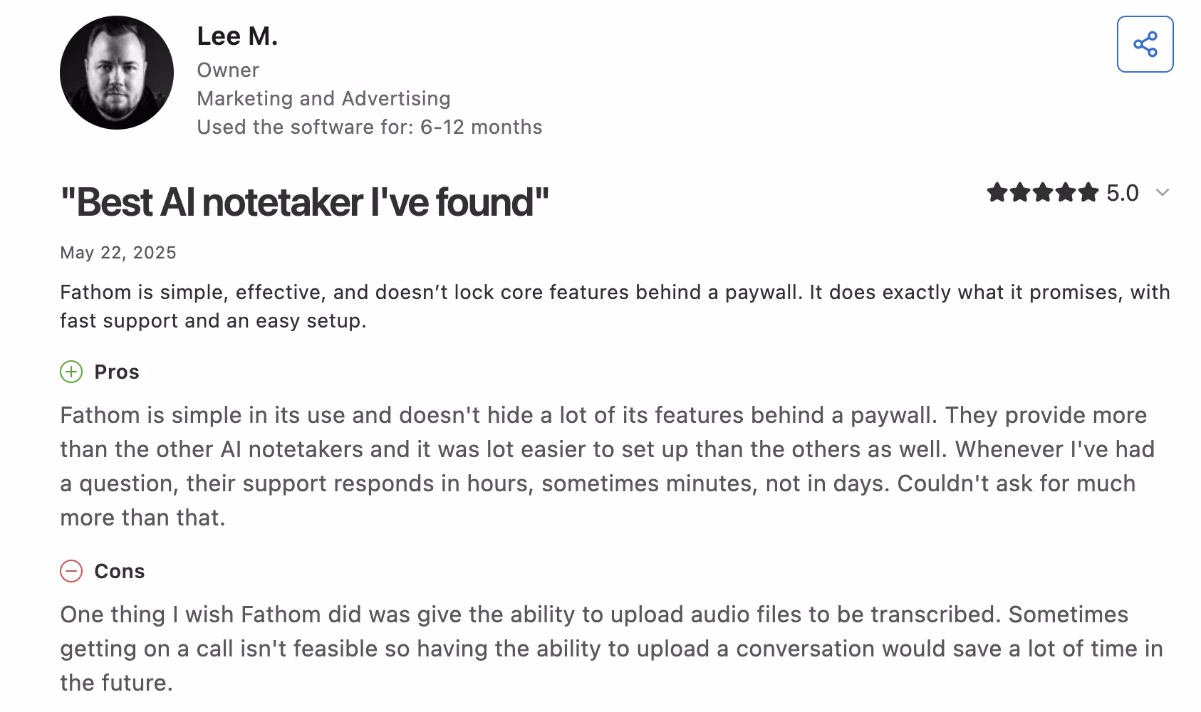 fathom capterra review