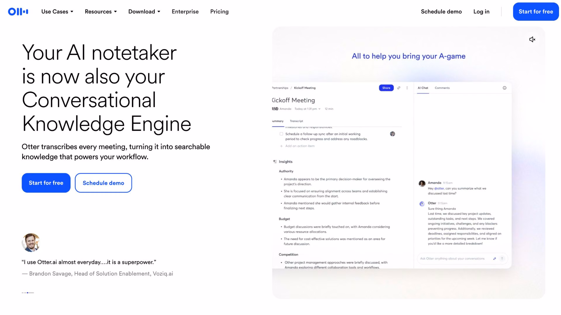 otterai best for a searchable archive across clients