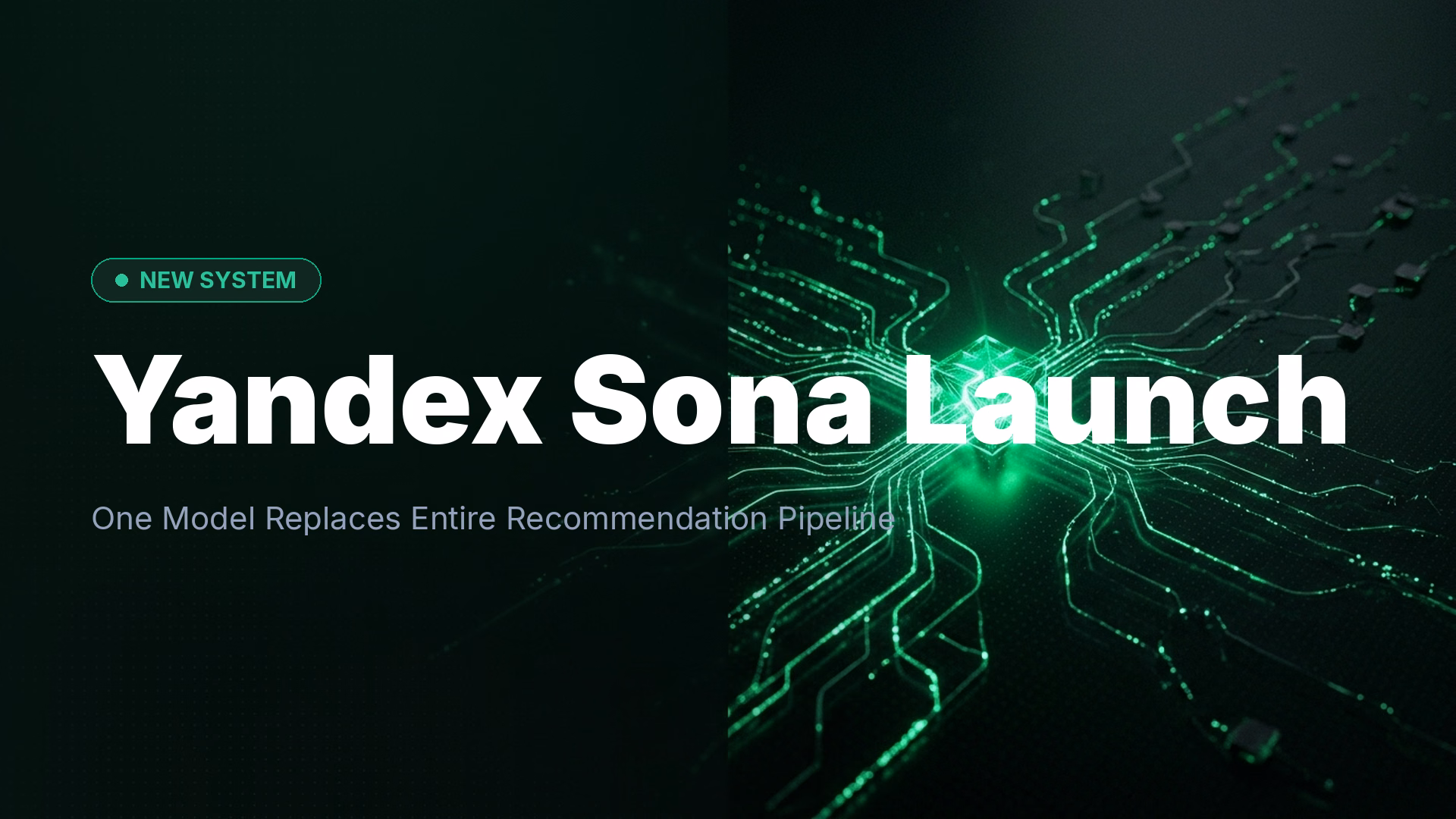 Yandex Sona Replaces Recommendation Cascade with One Model