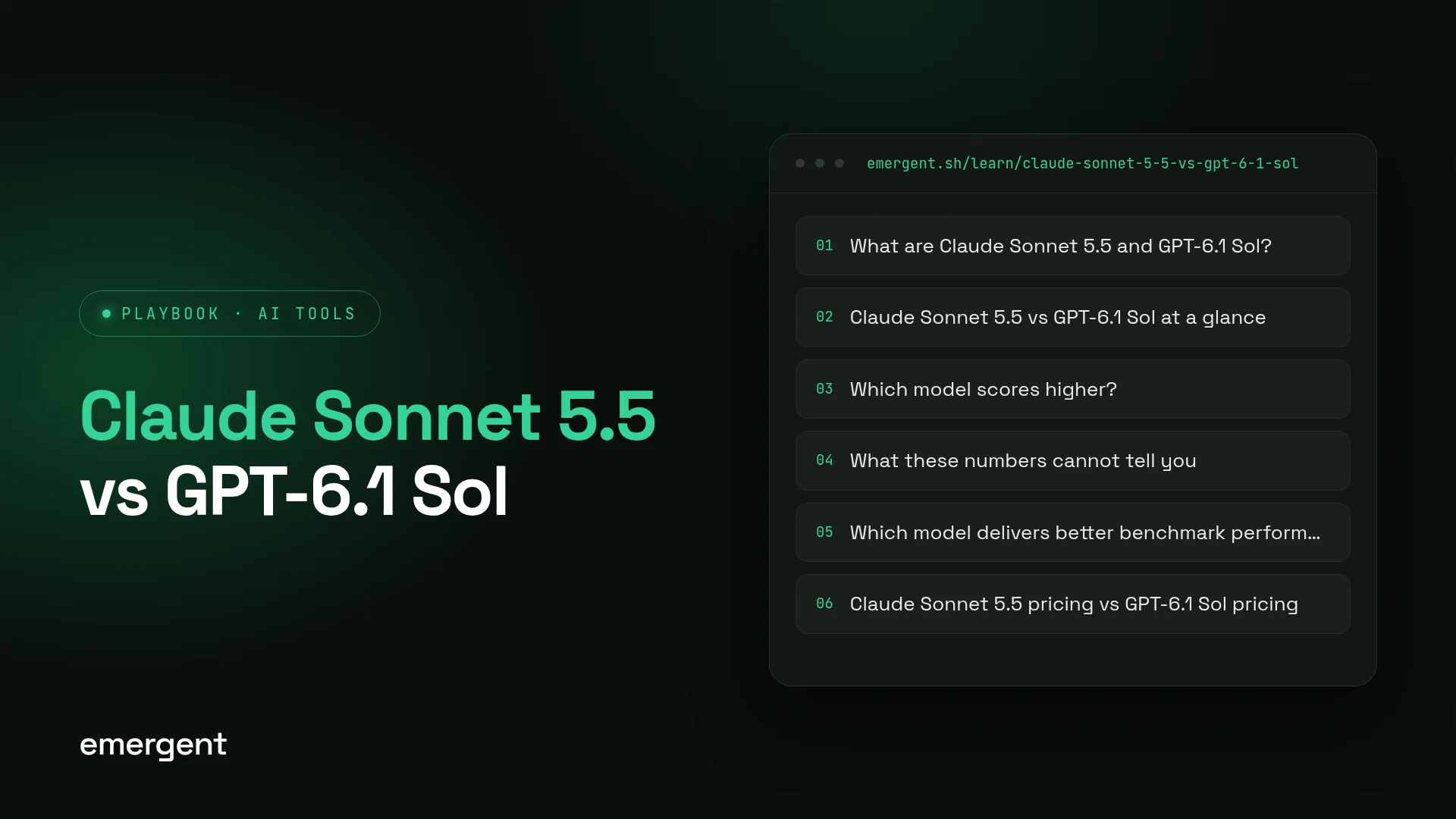 Claude Sonnet 5.5 vs GPT-6.1 Sol: Which Should You Pick?