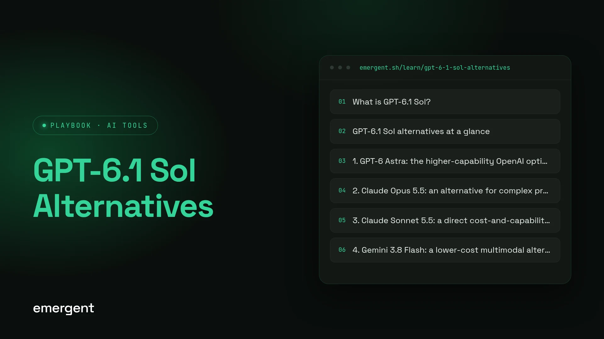 GPT-6.1 Sol Alternatives: 7 LLMs To Consider In 2026