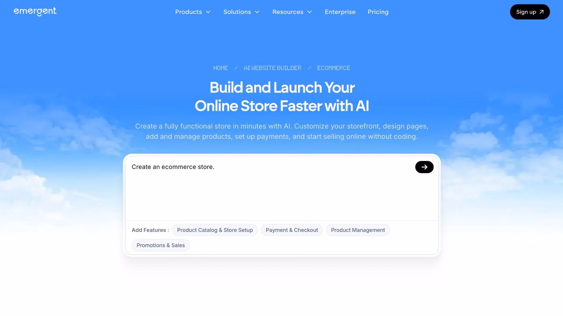 what is an ai ecommerce build