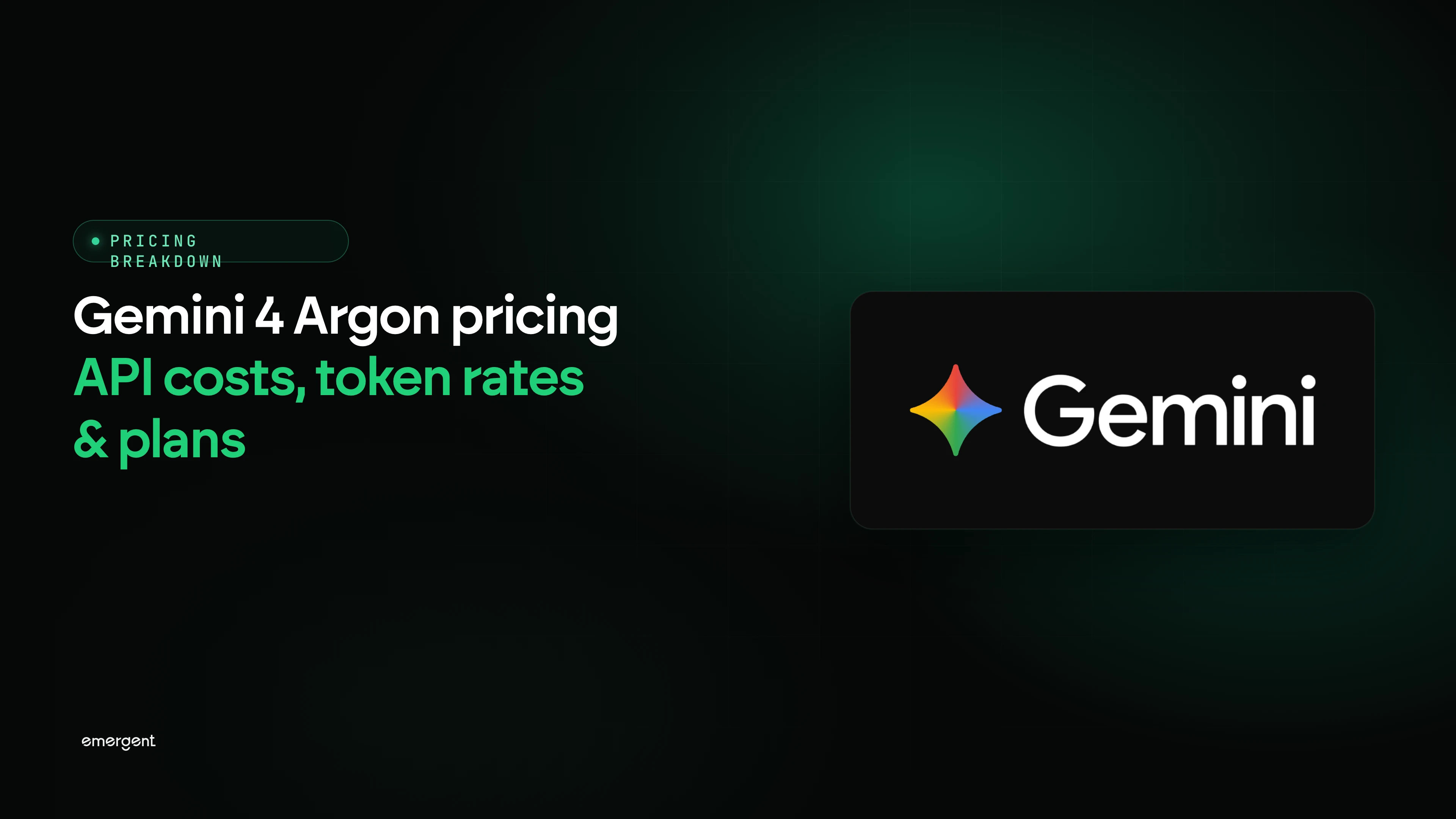 Gemini 4 Argon Pricing 2026: API Costs, Token Rates & Plans