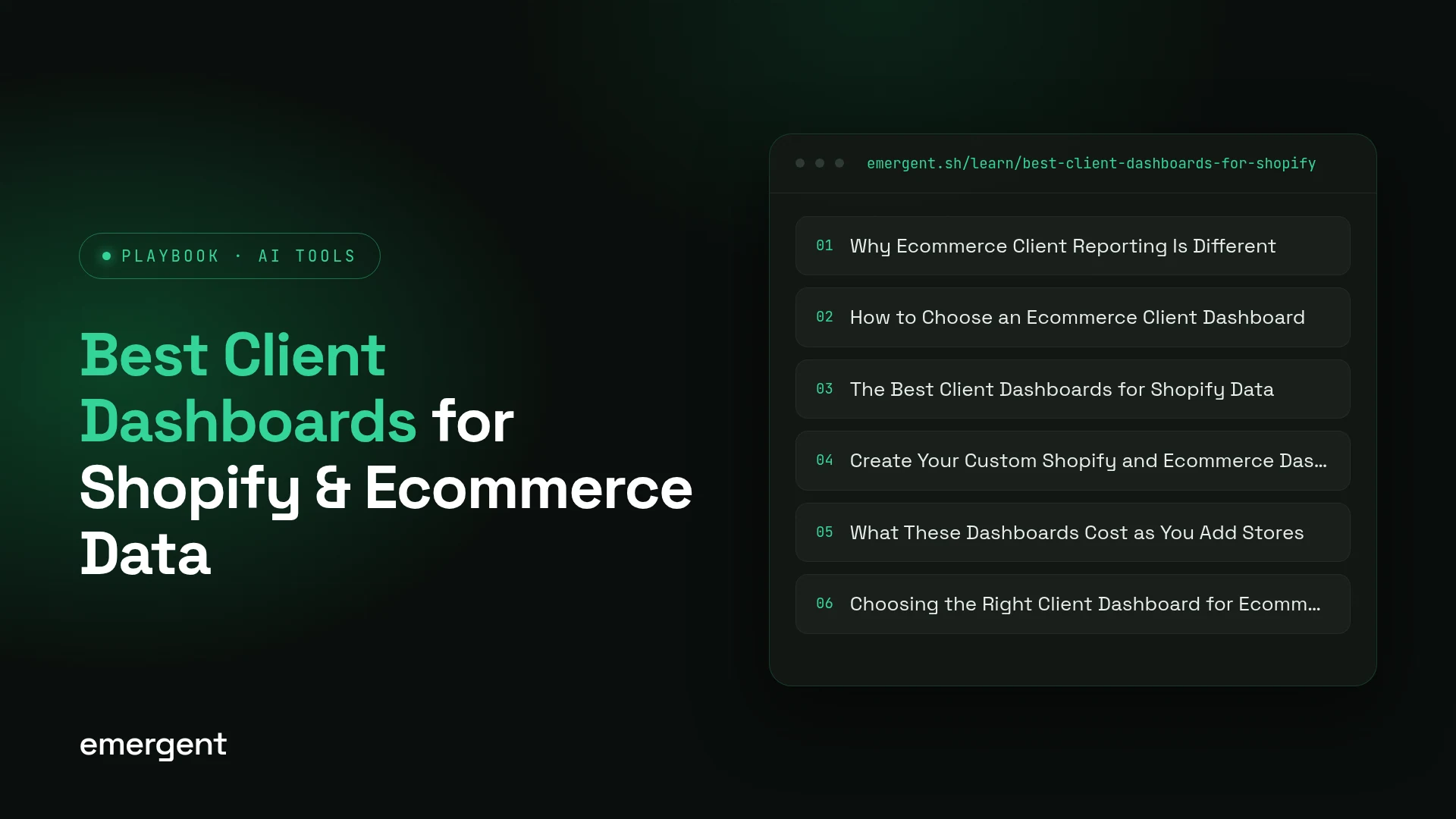 Best Client Dashboards for Shopify & Ecommerce Data