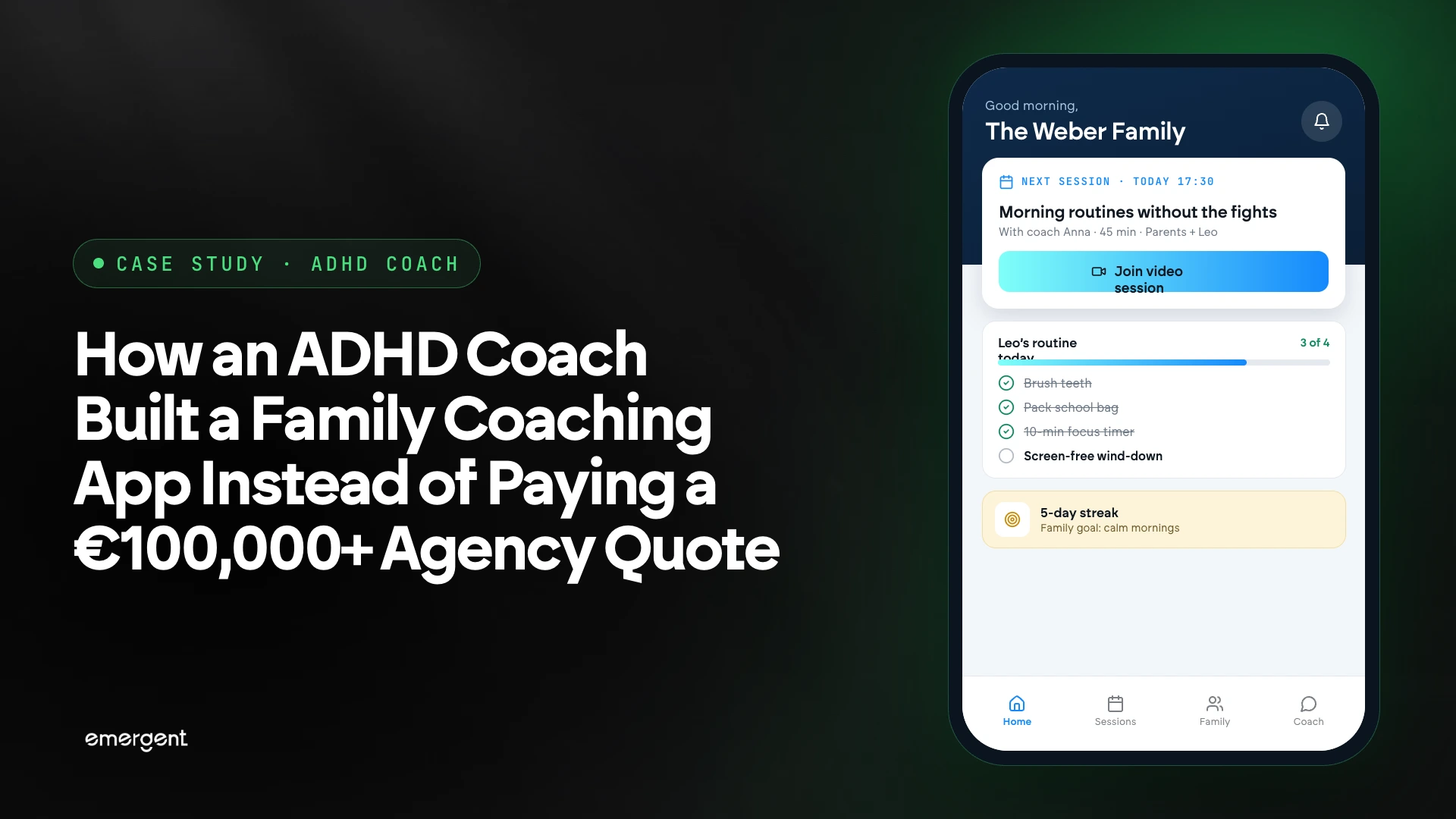 How an ADHD Coach Built a Family Coaching App Instead of Paying a €100,000+ Agency Quote