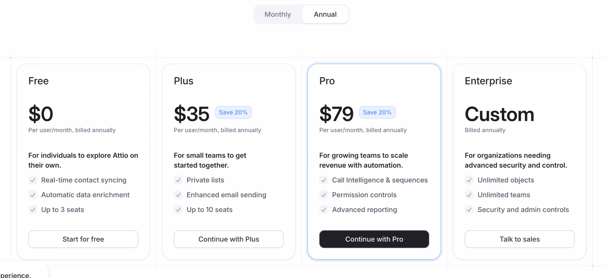 attio pricing
