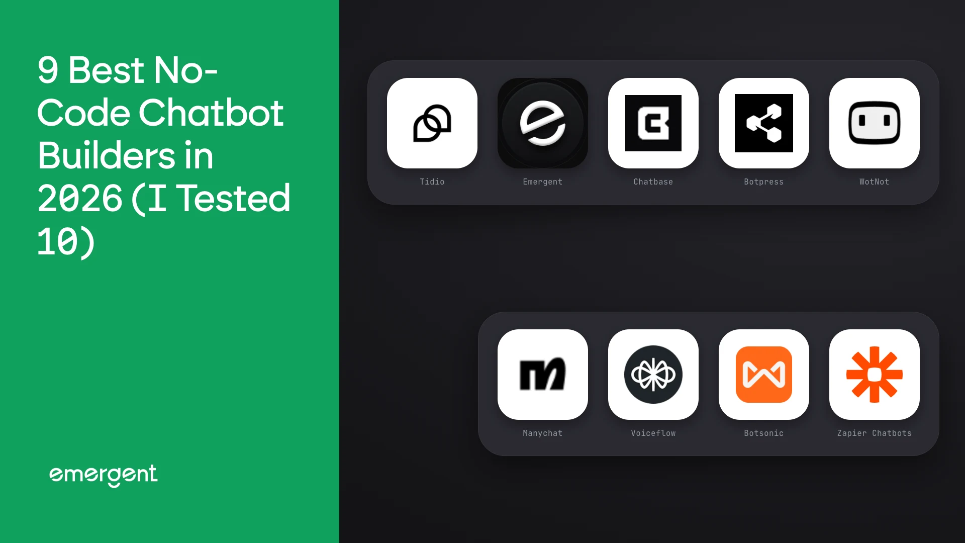 9 Best No-Code Chatbot Builders in 2026 (I Tested 10)