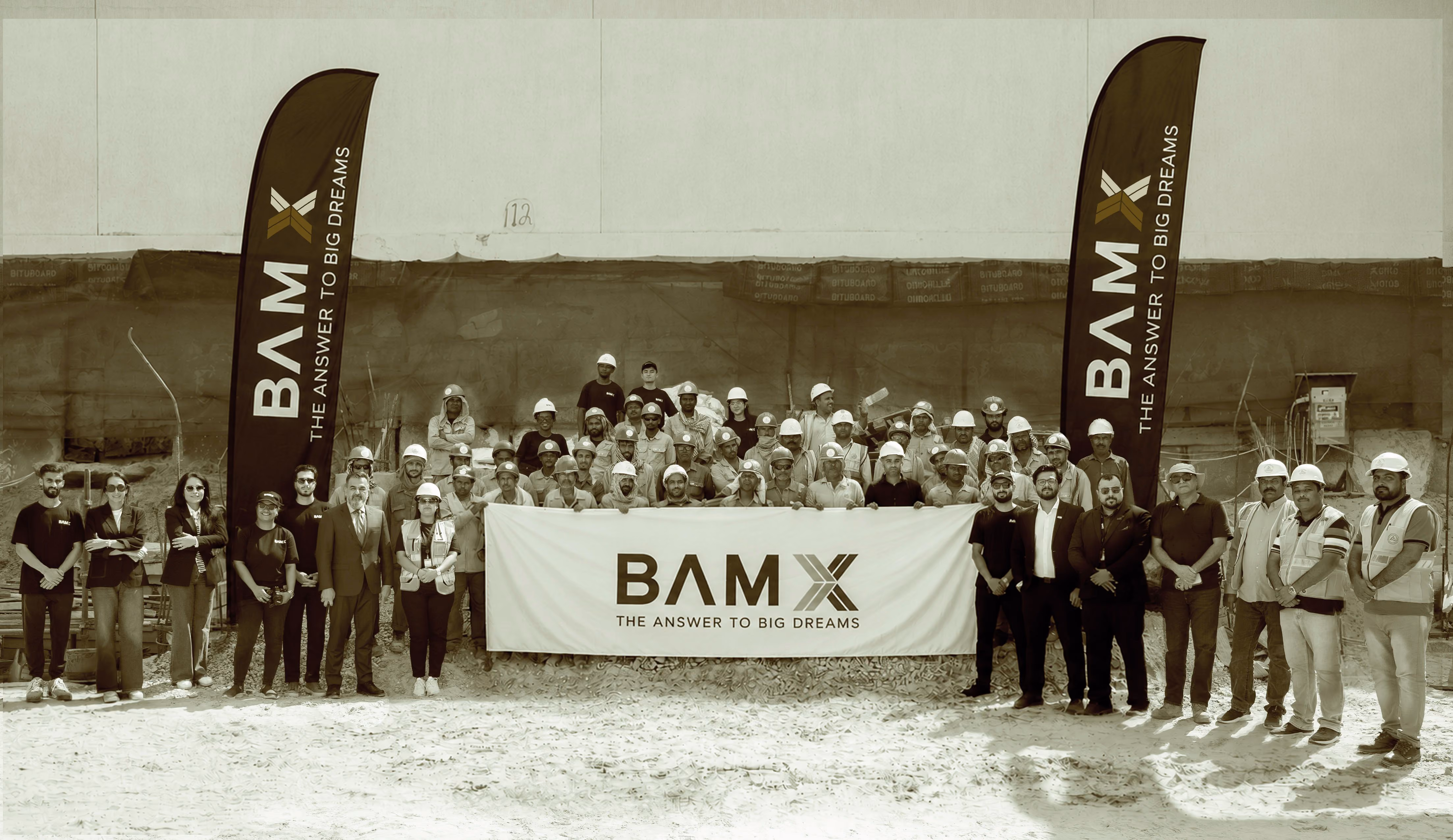 BAMX engineering and construction team at job site