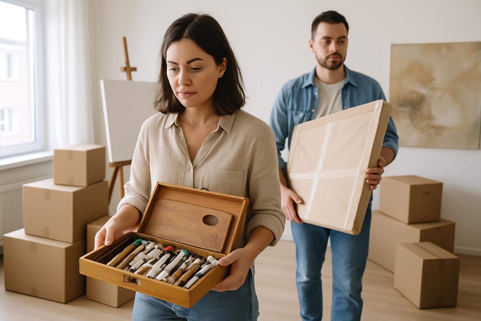 moving & storage service: loading a truck