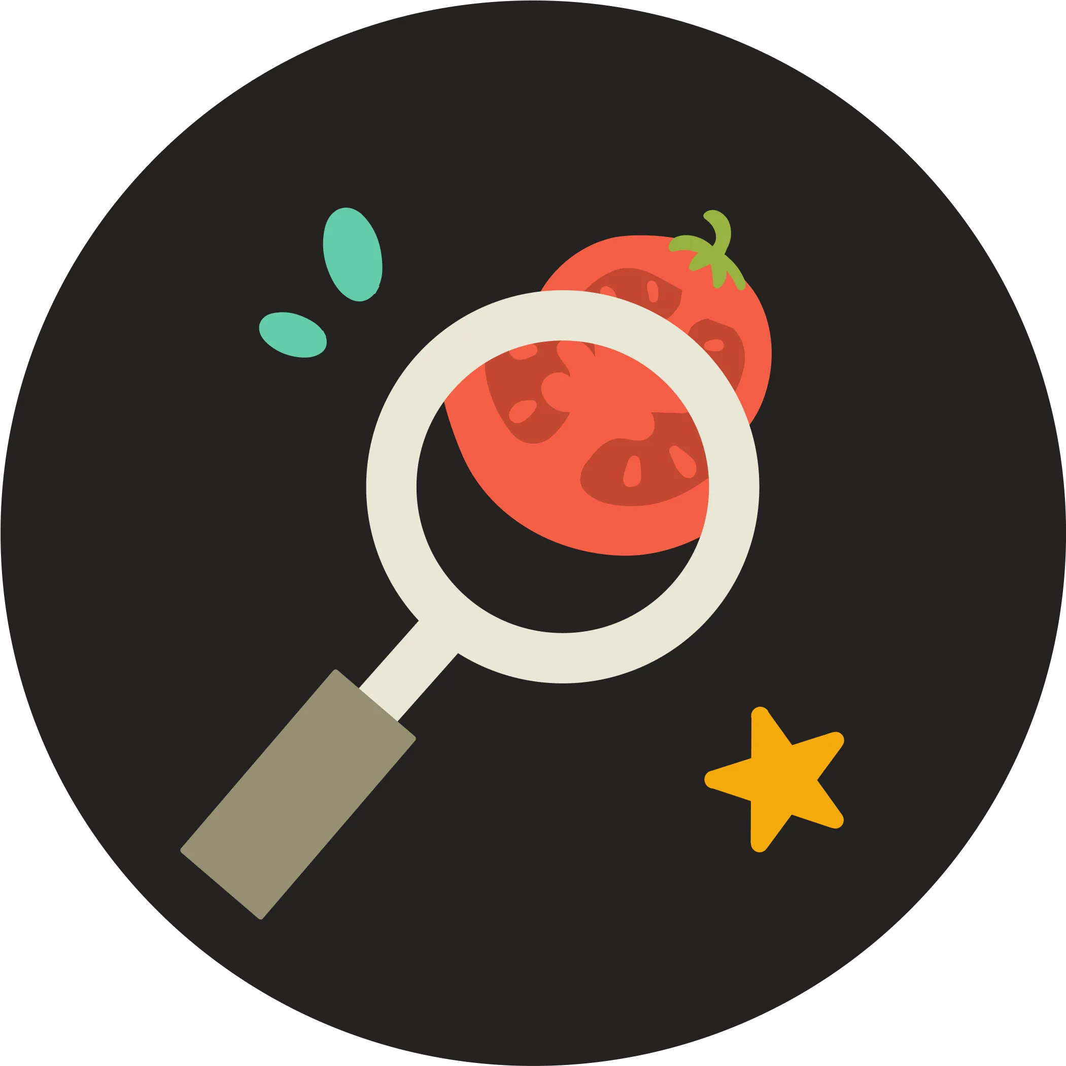 Illustration with a magnifying glass