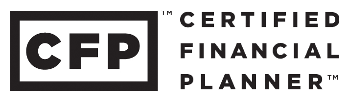 Certified Financial Planner CFP logo with CFP letters inside a rectangle and text to the right.