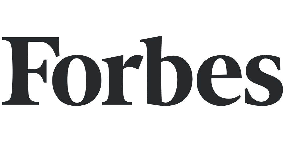 Forbes logo with colorful overlapping rectangles above the text.