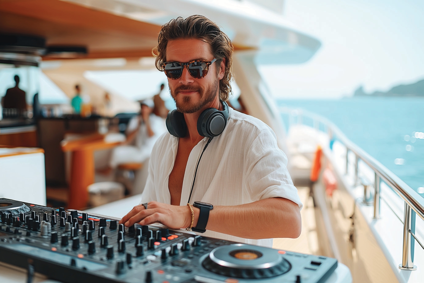 DJ on yacht