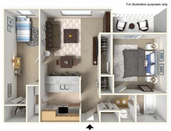 2BD, 1BTH AR