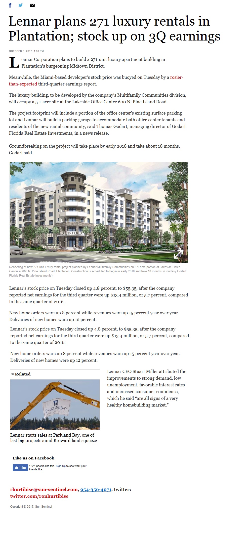 Lennar Development in Plantation 