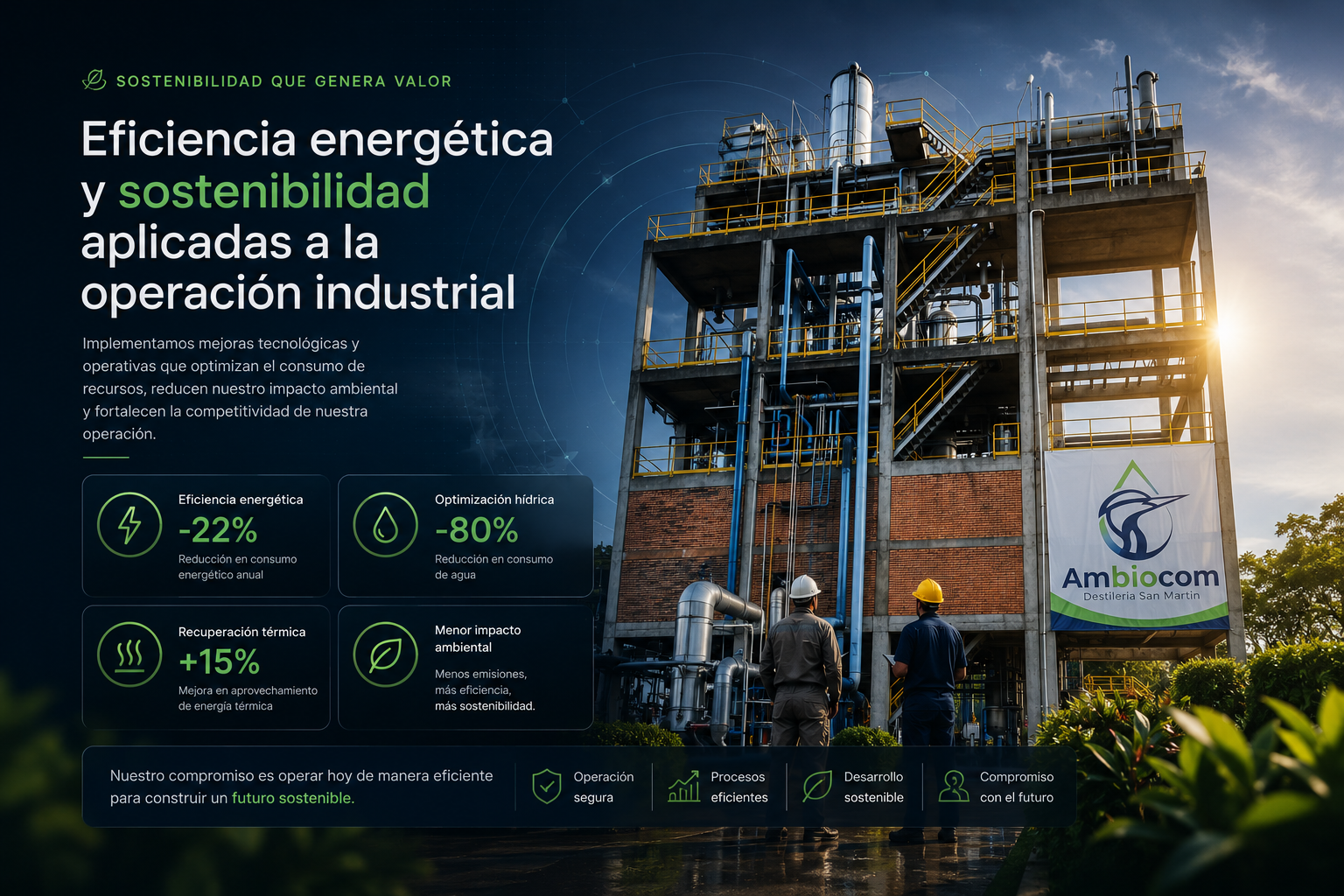 Eficiencia energética y sostenibilidad aplicadas a la operación industrial