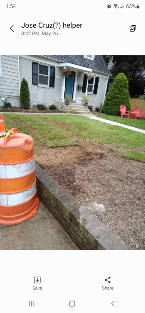 Foundation sealing and yard restoration after water main replacement in Silver Spring MD by Tim Whistler Plumbing