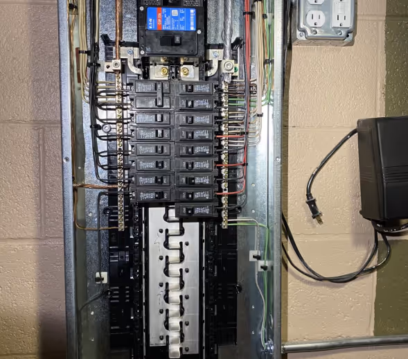 Breaker panel upgrade from 100 to 200 amps in Arlington VA by Tim Whistler Plumbing