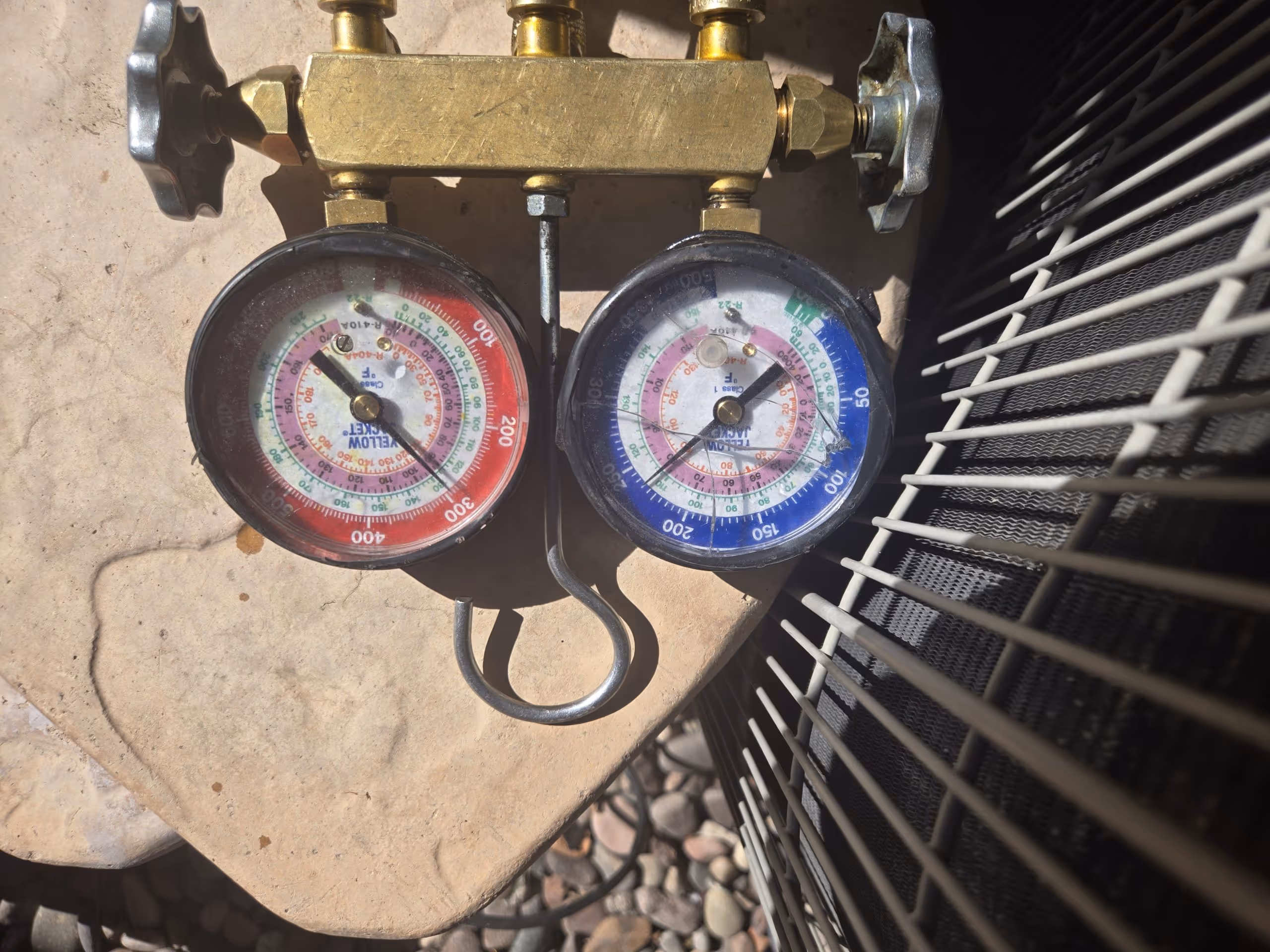 Dual AC condenser unit diagnosis in McLean VA by Tim Whistler Plumbing