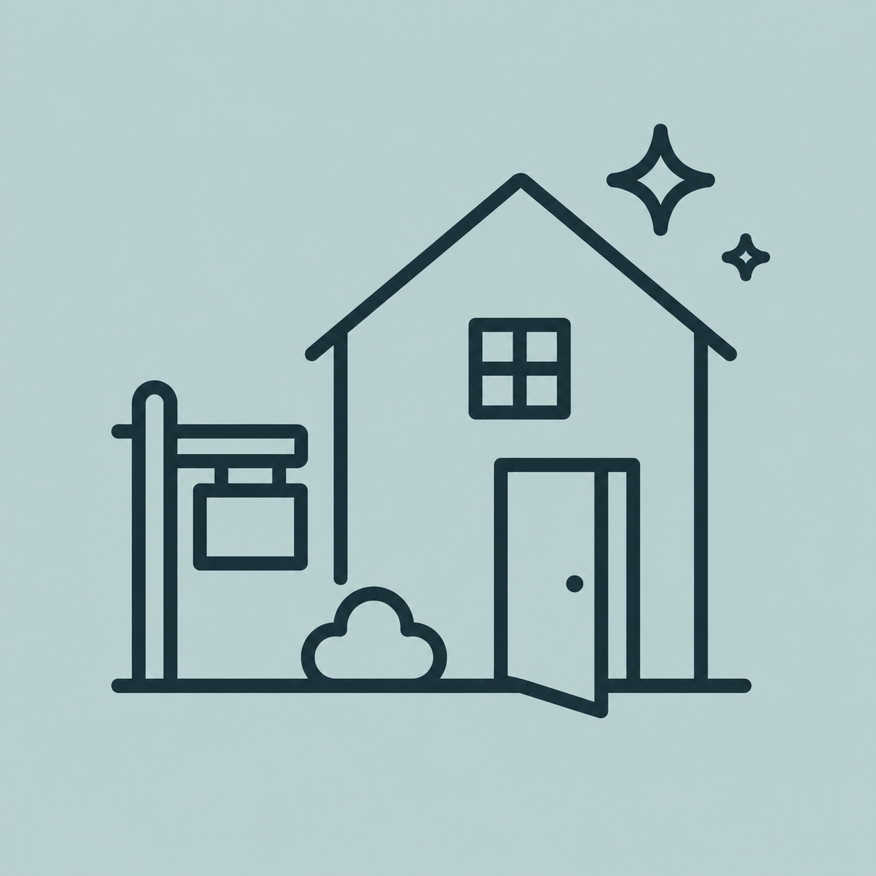Open House Cleaning Icon