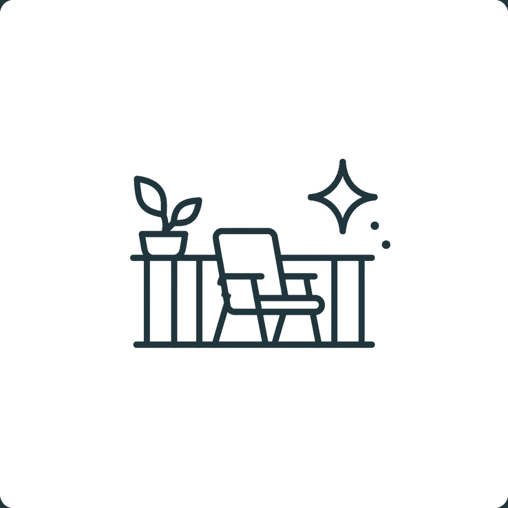 Balcony or patio cleaning