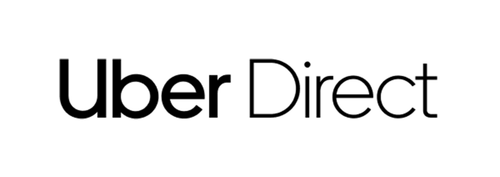 Uber Direct logo text in bold black font on a white background.