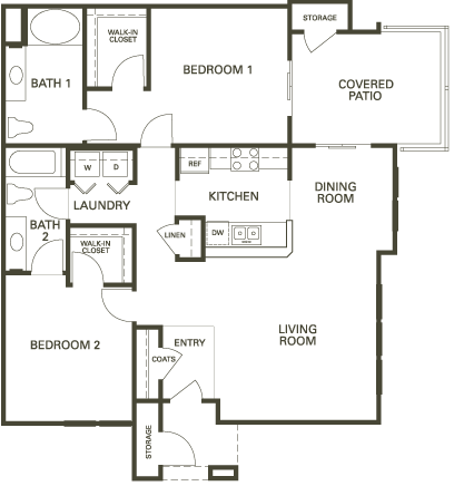 2x2 floor plan