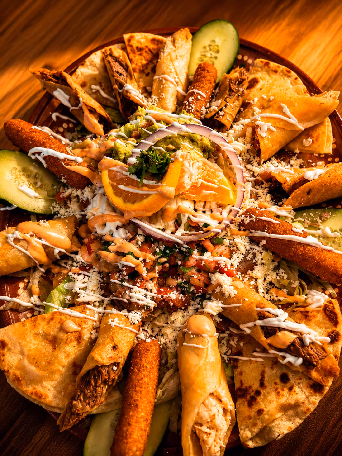 A plate of food with a variety of items on it.