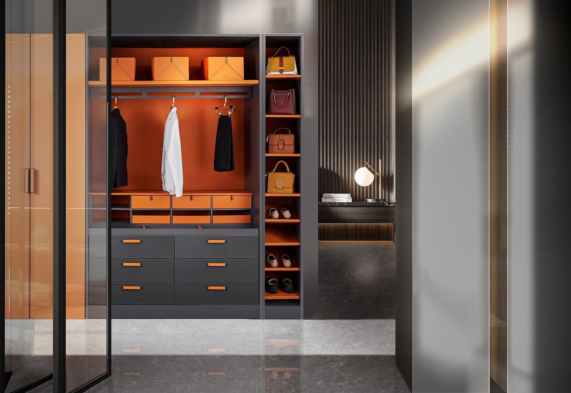 em couro Premium Leather Wrapped Wardrobe Accessories