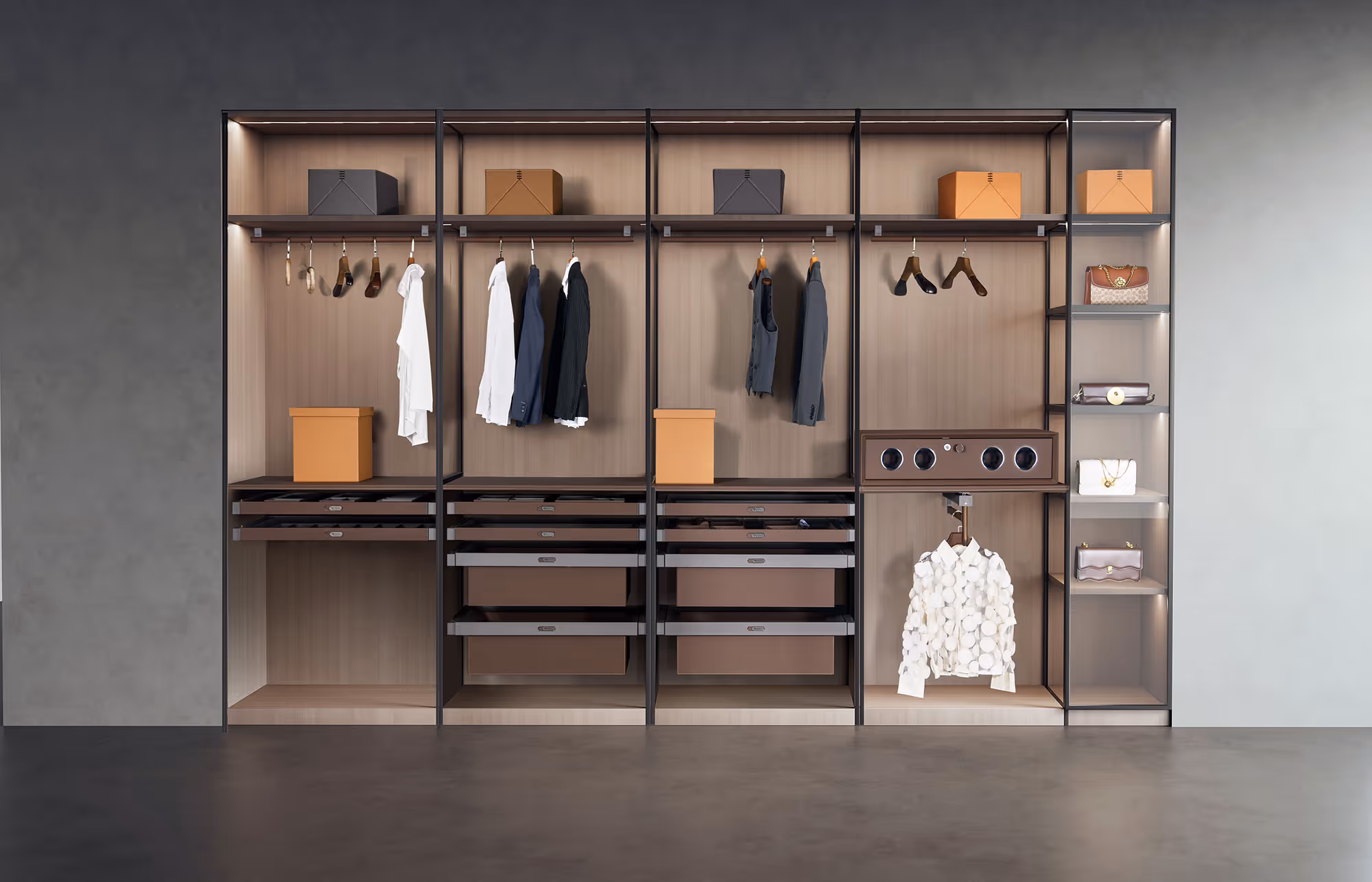 em couro Premium Leather Wrapped Wardrobe Accessories