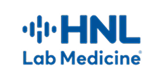 HNL Lab Medicine logo with sound wave graphic in blue.