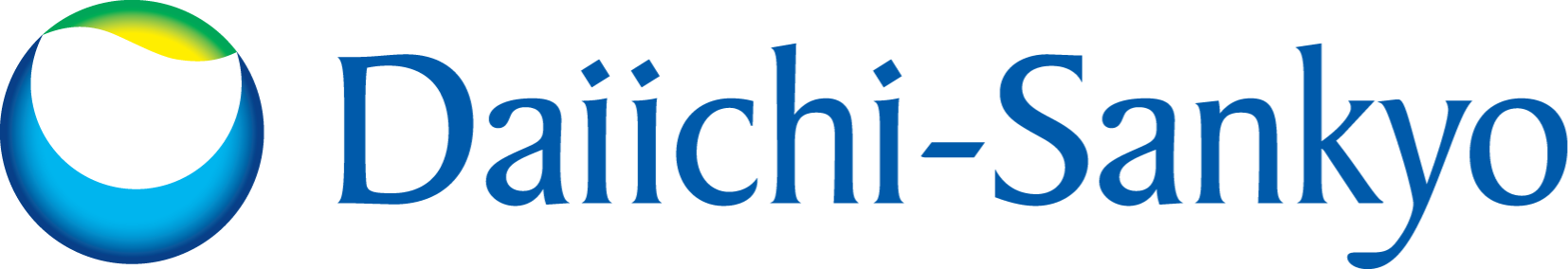Daiichi-Sankyo brand name with a circular blue and green gradient logo