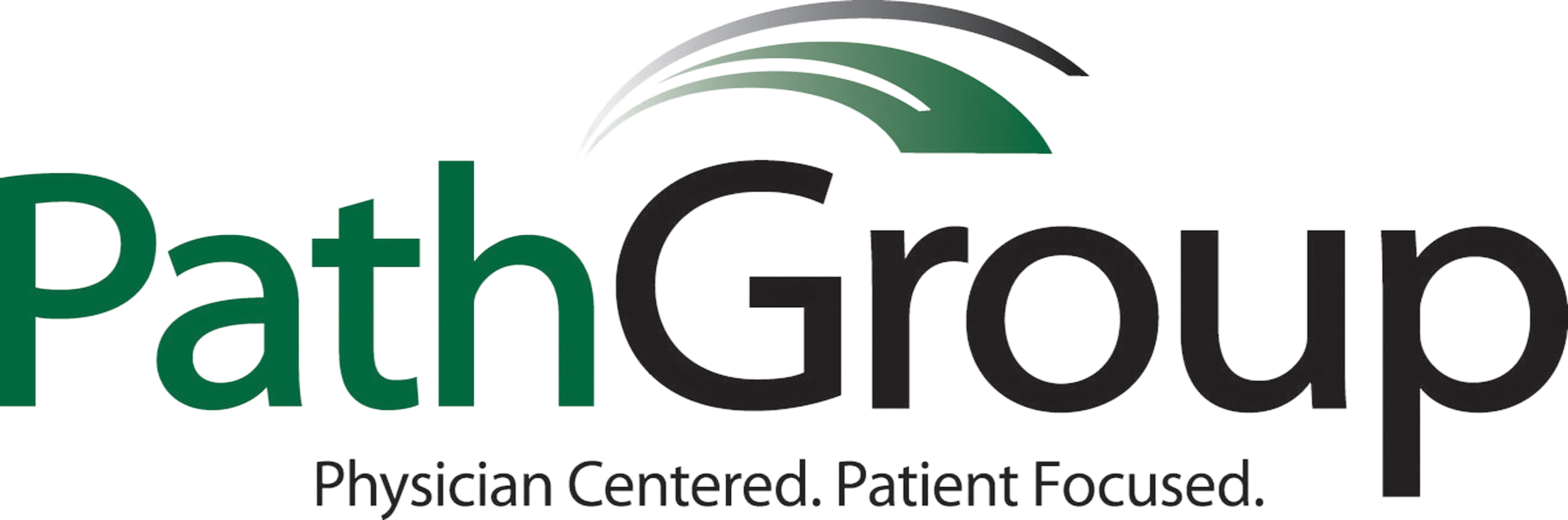 PathGroup logo with green and black text and slogan Physician Centered. Patient Focused.