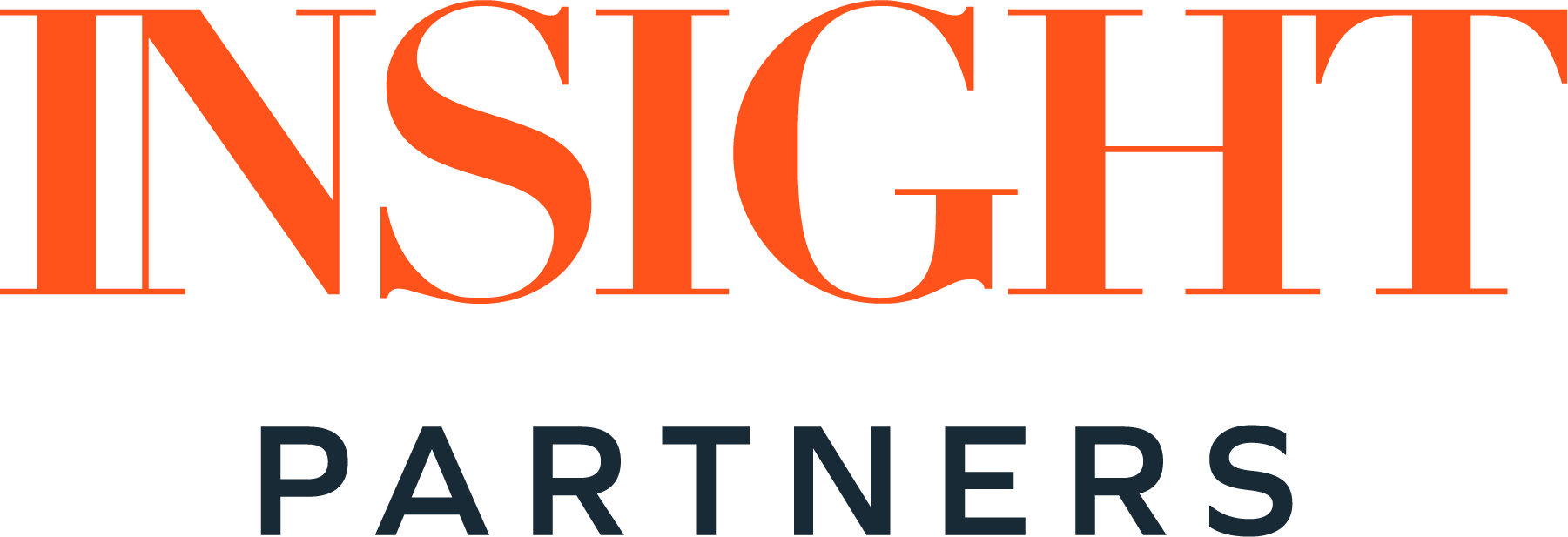 Insight Partners logo with INSIGHT in large orange letters and PARTNERS below in black.